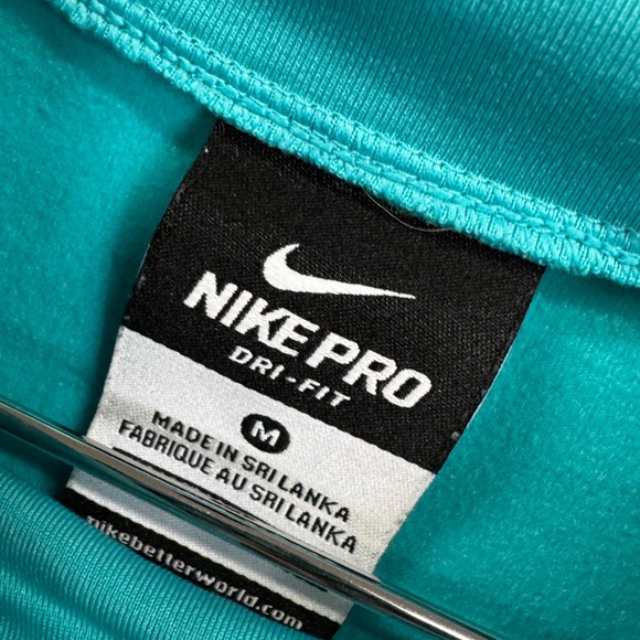 Nike Pro Teal Cowl Neck Pullover - Picture 3 of 5